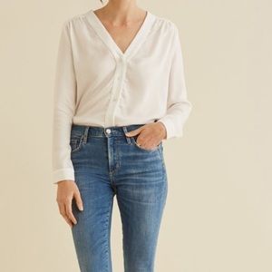 Amour Vert Kaya White Tencel Sustainable Shirt